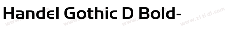 Handel Gothic D Bold字体转换